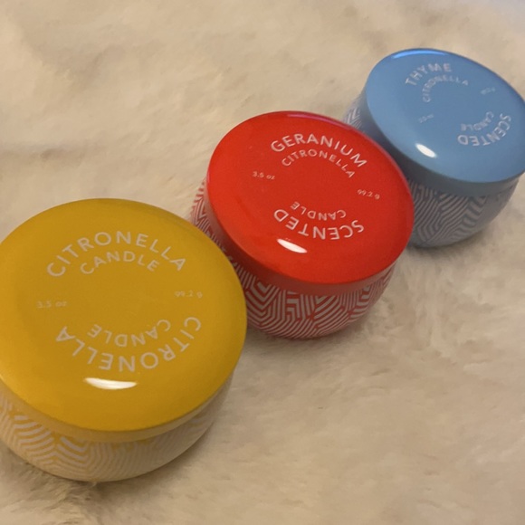 Target Accents Nwt Set Of 3 Citronella Candles 35oz Original Thyme